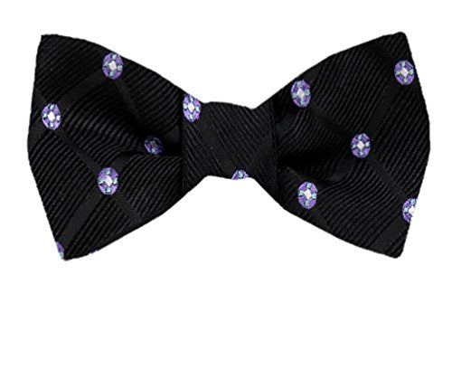 Black Lavender Silk Self-Tie Bow Tie