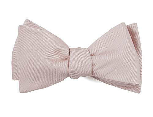 Solid Soft Pink Self Tie Bow Tie