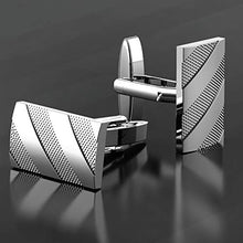 Load image into Gallery viewer, Silver Stainless Steel Cufflinks
