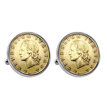 Load image into Gallery viewer, Italian Coin Bezel CuffLinks
