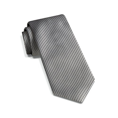 Black and White Twill Weave Silk Neck Tie