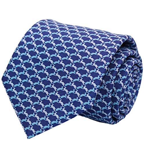 Blue and Gray Bunny Silk Neck Tie