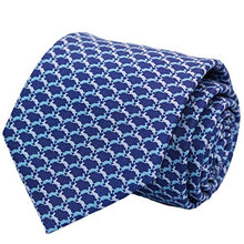 Load image into Gallery viewer, Blue and Gray Bunny Silk Neck Tie
