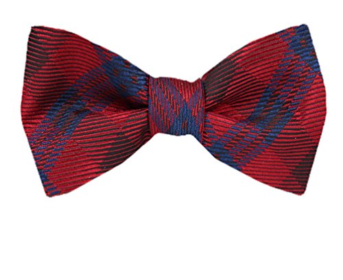 Red Blue Silk Self-Tie Bow Tie