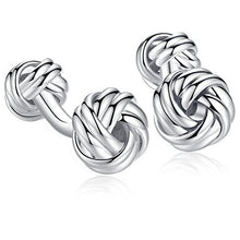 Load image into Gallery viewer, Barbell Knot Cufflinks
