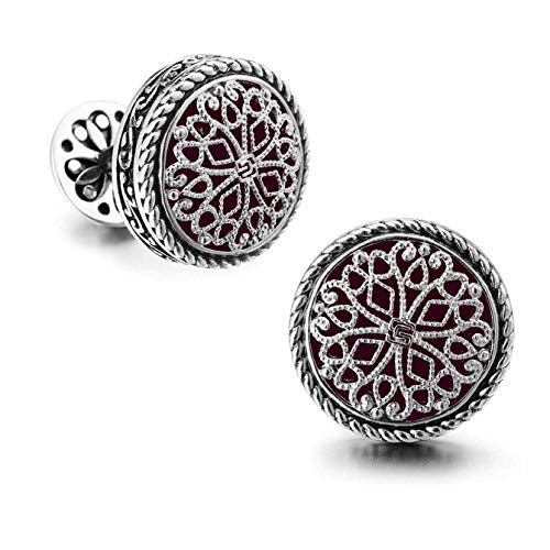 Black and Silver Clover Cufflinks