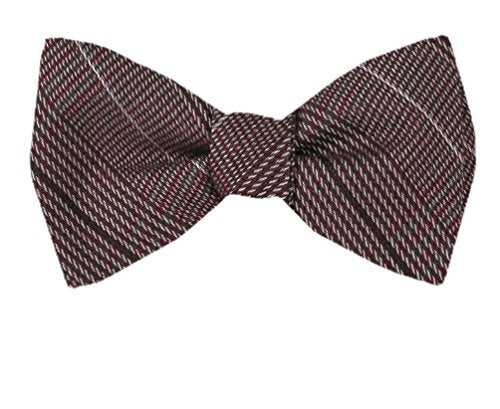 Burgundy Silk Self Tie Bow Tie