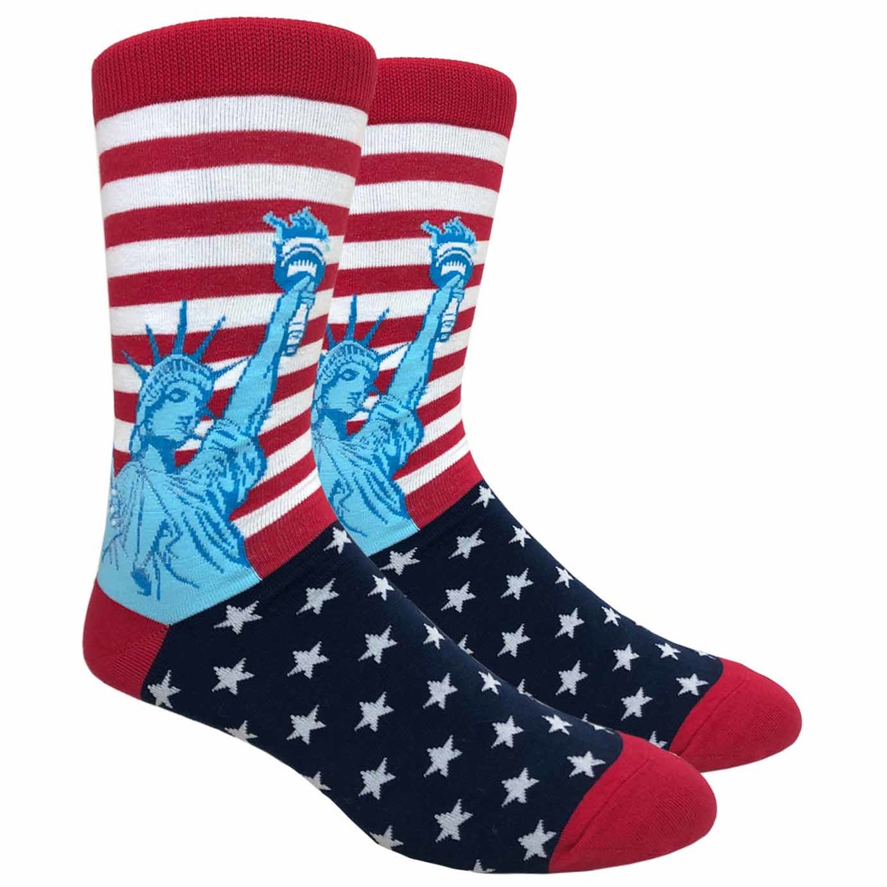 Red White and Blue Statue of Liberty Socks